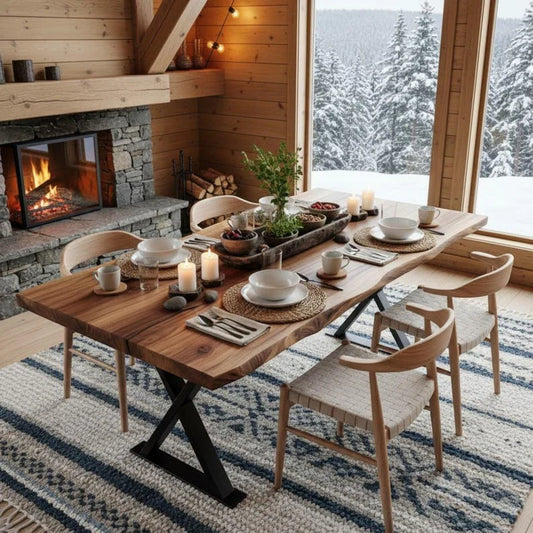 The Natural Edge Dining Table | Handmade Sheesham