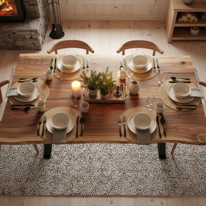 The Natural Edge Dining Table | Handmade Sheesham