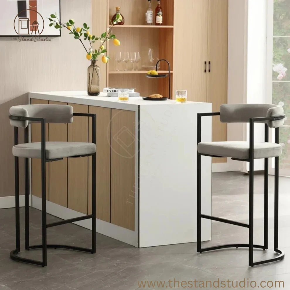 The Industrial Metal-Frame Bar Chair